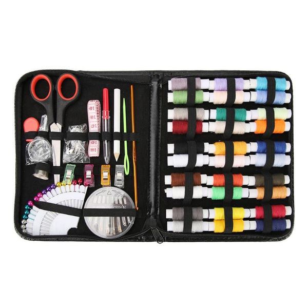 

100pcs/set portable sewing box kitting needles kits tools quilting thread stitching embroidery craft sewing home travel organize, Black