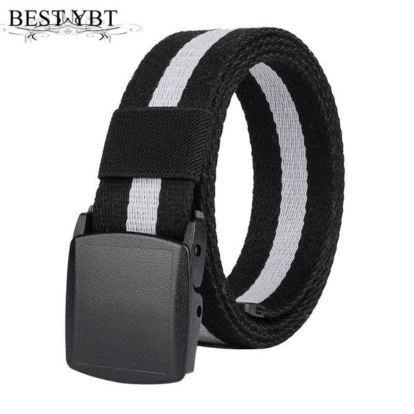 

ybt belt canvas plastic smooth buckle women belt cowboy outdoor sports casual selling men, Black;brown