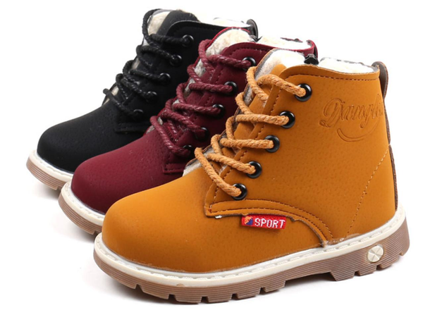 

осень зима детей мальчики мартин boots дети high top теплая противоскользящая sole boots обувь, Black;grey