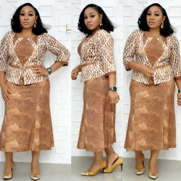 

2019 new arrival autumn african women printing polyester plus size dress l-3xl, Red