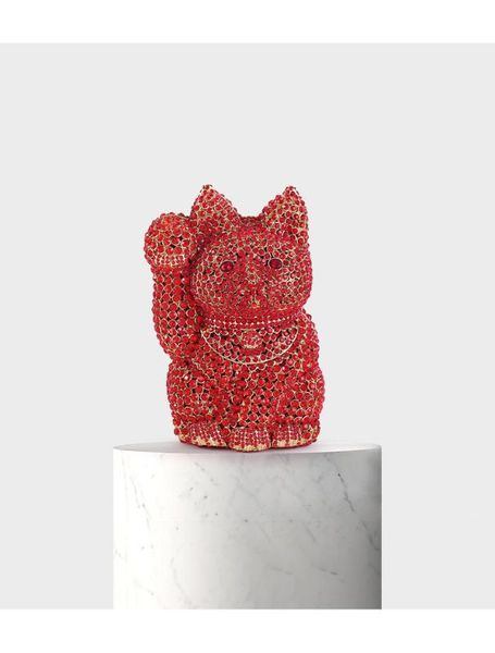 

xiyuan lucky cat women crystal handbag and clutch purse evening bags party metal minaudiere lady diamond clutches bag for party