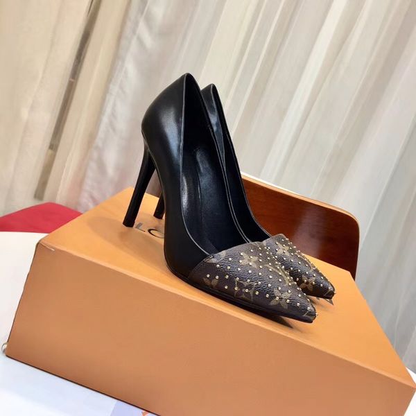 

2020 бренд моды роскошь дизайна женской обуви на высоких каблуках бренд моды роскошь дизайн платья женщин обувь мода носками свадебная обувь, Black
