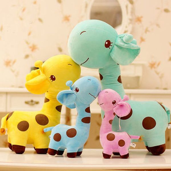

35cm cute baby toys rainbow giraffe plush toys dolls for kids brinquedos kawaii gift for baby christmas gifts kids toys