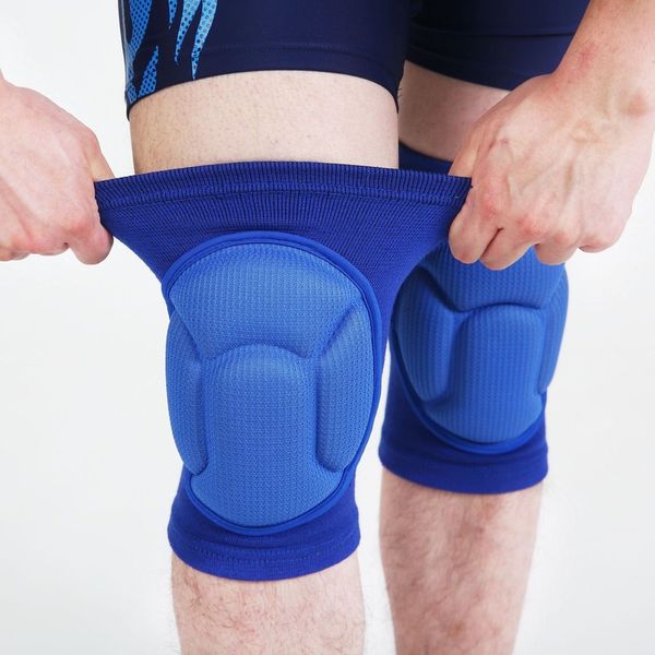 

2pcs thickening kneepad extreme knee pad elbow brace support lap knee protector for volleyball football cycling sports, Black;gray