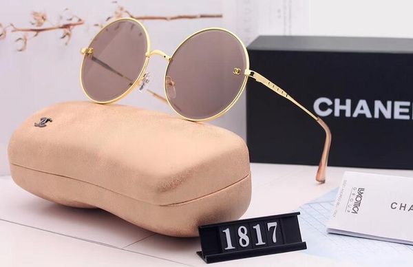 

1817 Luxury- высокого качества Классический Пилотные Солнцезащитные очки от дизайнеров Марка Mens женщин солнцезащитные очки очки металла Стеклянные линзы