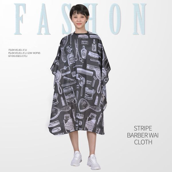 

retro barber cape vintage printing salon cutting cape waterproof non-stick hair hairdressing cloth hair styling 1 piece lot