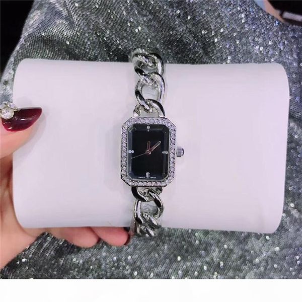 

famous designer square dial face woman watch clock luxury special band stainless steel lady wristwatch nice fashion dress watch wholesale, Slivery;brown