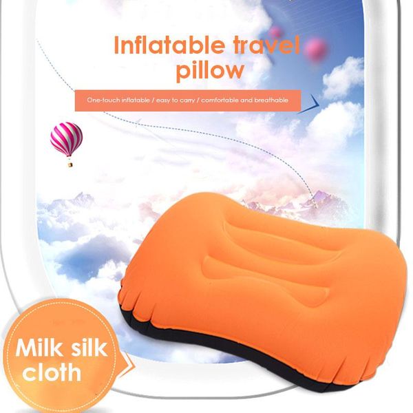 

portable nylon health pillows neck pillow support head inflatable pillow travel chin airplane