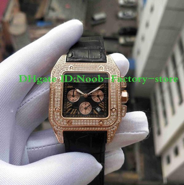 

new factory pgraphs men's w20091x7 watch x100 rose gold diamond case quartz movement chronograph work sport wrist watches original box, Slivery;brown
