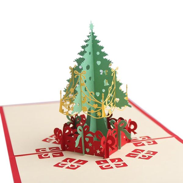 

christmas cards 3d up christmas tree custom greeting cards gifts souvenirs postcards