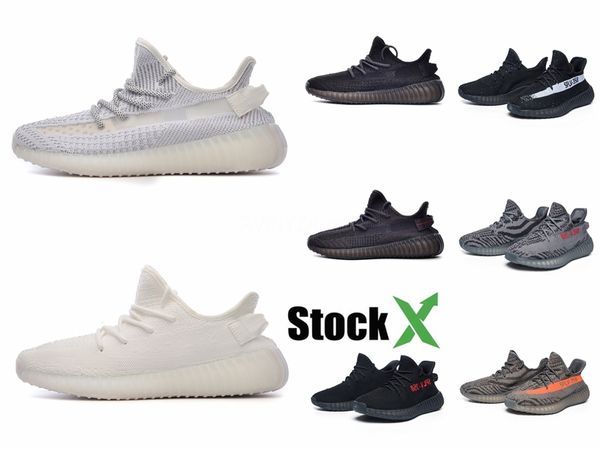 

brand kanye west running shoes reflective static sesame pink beluga 2 zebra cream black grey designer luxury shoes girls boys #qa273