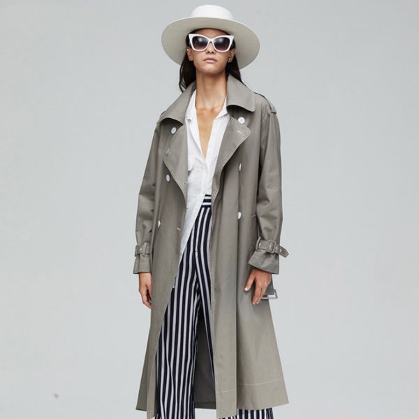 

lamaxpa высокого качества vintage кардиган ветровок instagram мода streetwear элегантный повседневный midi пальто для женщин одежда 2019, Tan;black