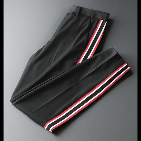 

мужчины брюки повседневная корейская точечный девять тонкой весна карандаш брюки пяты мужских pant vintage мужских джинсы размер 28-36, Black