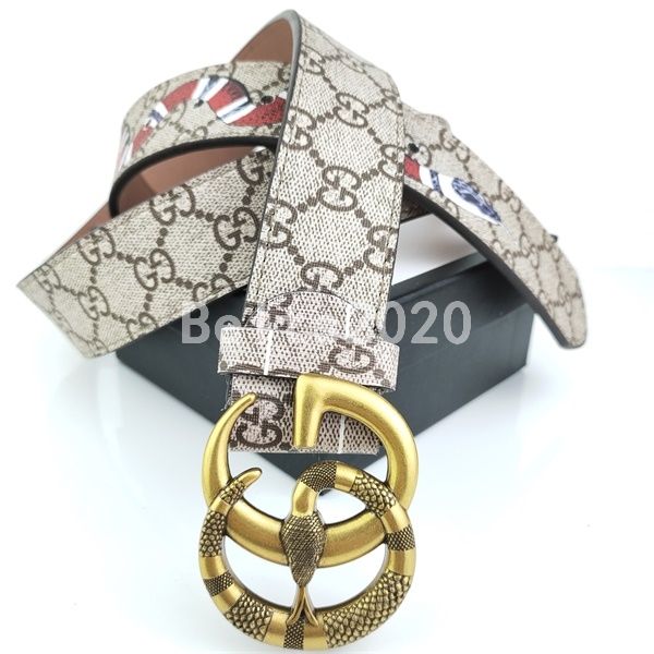 

fashion belts womens belt mens belts leather black belts women snake big gold buckle men classic casual belt with box 2154321, Black;brown