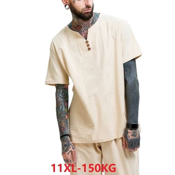 

плюс размер летние мужчины high street футболка с коротким рукавом 5xl 8xl 9xl 10xl 11xl футболка человек личность v-образным вырезом тройни, White;black