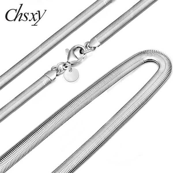 

chsxy statement hip hop snake chain necklace for women men fashion silver color long chain 16-24 inch necklace jewelry