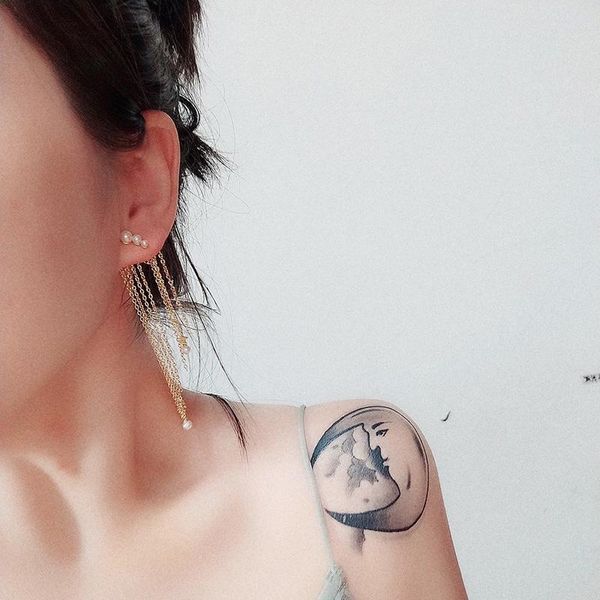 

c2147 fringe earrings imitation crystal bohemian women fashion pearl multi layer star letters eardrop women accessorie, Golden;silver