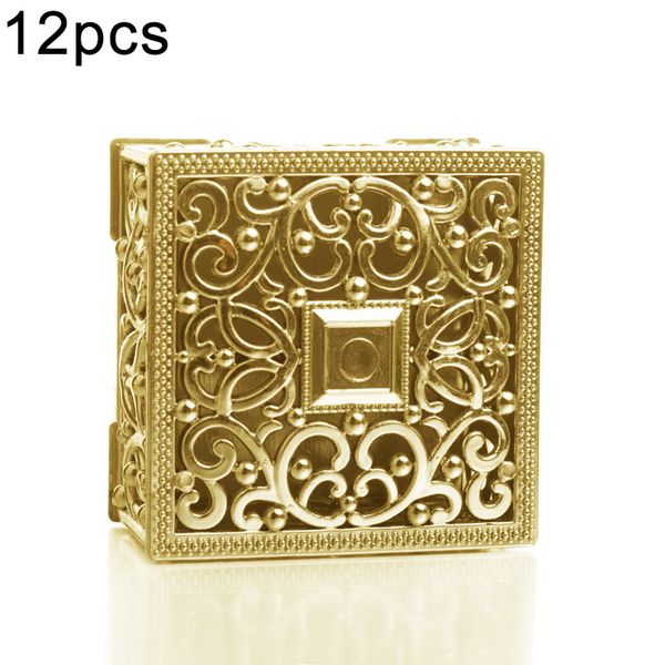 

12pcs creative plastic square candy box hollow wedding favor party gift case plastic gift boxes decoration