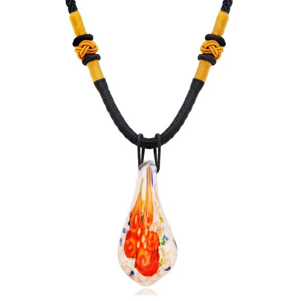 

italian style inner glazed large pendant necklace simple sweater chain, Silver