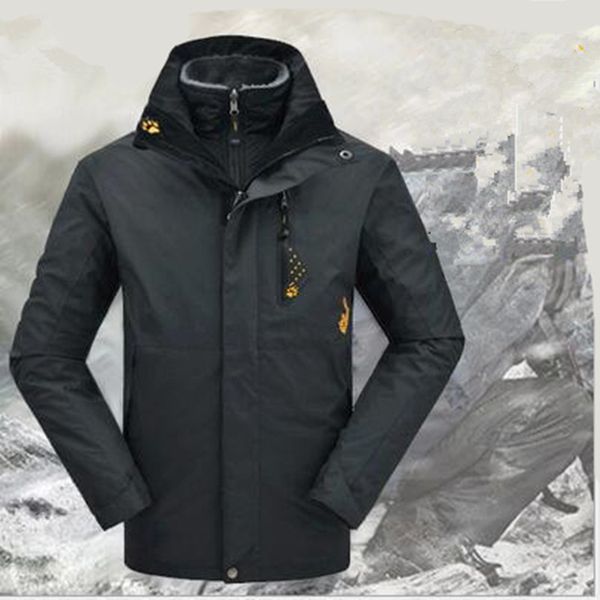 

men woman waterproof winter 3in1 windproof hiking fishing skiing climbing camping mountain cycling trekking outdoor jacket, Blue;black