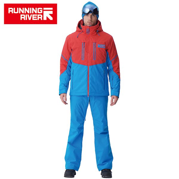 

running river brand men ski jacket winter warm hooded sports jackets for man professional outdoor suit #n6417o6457