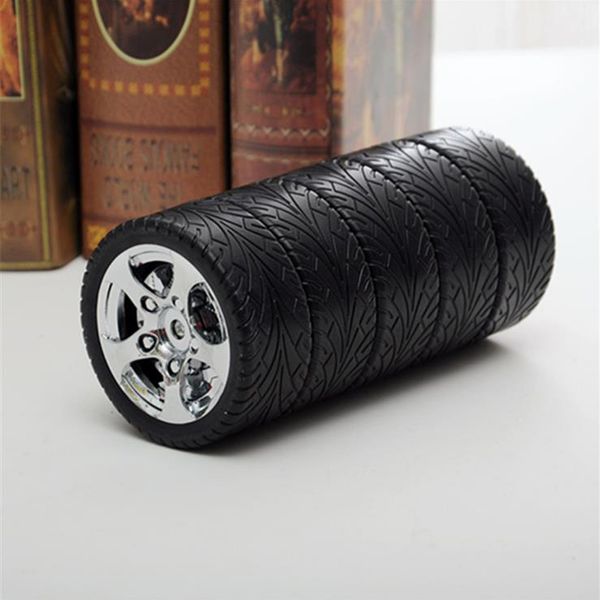 

tire shape water bottle cup home outdoor car personality stainless steel black