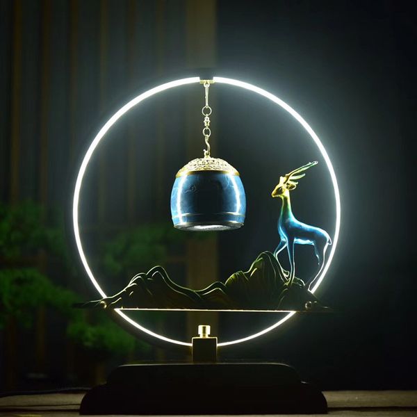 

classic original decoration elk music incense burner brass bracket night light bluetooth play music air aroma indoor home business high-end