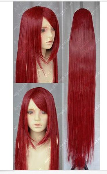Модный парик 150см 60 дюймов темно-красный длинные прямые волосы Coaplay парик партии