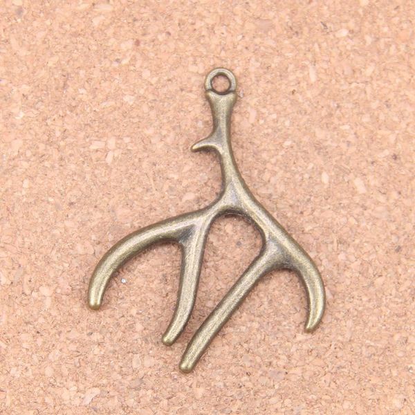 

6pcs charms antler deer 51x40mm antique pendants,vintage bronze jewelry,diy for bracelet necklace, Bronze;silver
