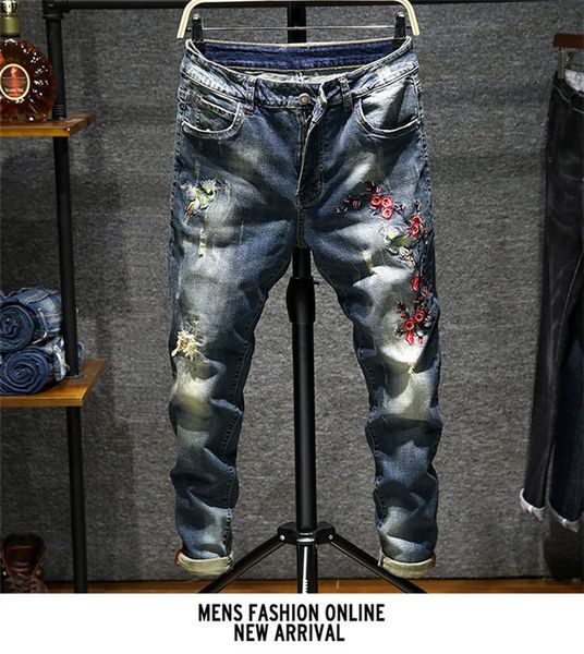 

mens новые конструктора вскользь джинсы твердые штаны цвет мода стиль homme тонкий fit повседневная одежда, Blue