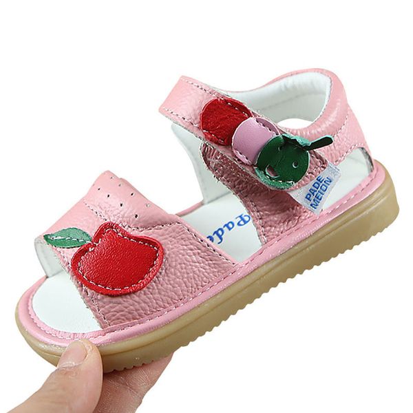

summer baby girl breathable anti-slip fruit design sandals casual baby walking shoes toddler soft soled shoes, Black;red