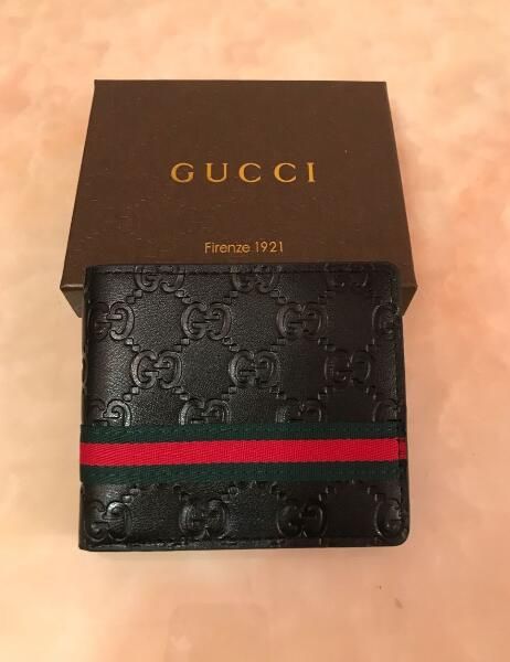 

high-quality pu leather fashion cross-wallet men's designer card wallets pocket bag european style brand purses with box with box, Red;black