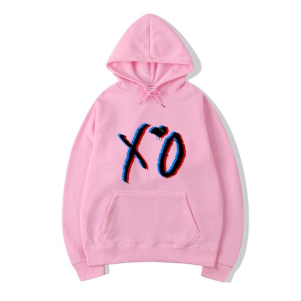 

xo the weeknd printed hoodies women/men clothing hooded sweatshirt kpop tracksuit harajuku streetwear hoodie, Black