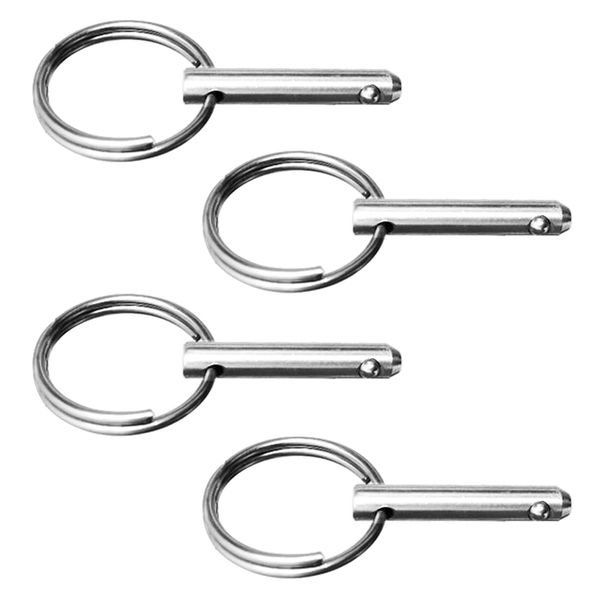 

4 pieces bimini boat deck hinge quick release pins 1/4'' - marine grade 316 stainless steel