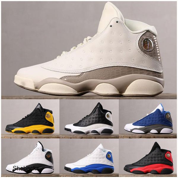 

new jumpman 13 13s men kids basketball shoes bred black infrared cat brown blue white chicago flints grey red cap and gown sports sneakers