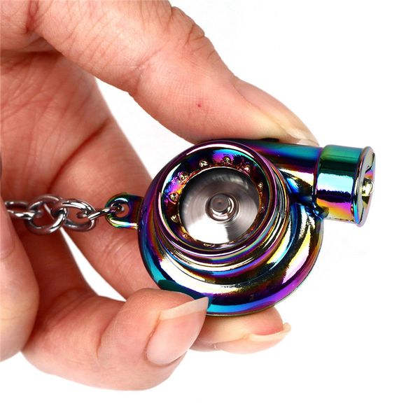 

selling turbo keychain spinning turbo turbine turbocharger keychain key chain ring keyring keyfob keyrings, Silver