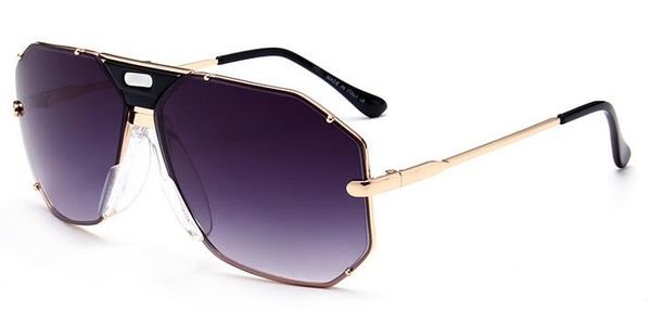 

luxury- 2019 new 905 brand designer fashion men's fashion sunglasses female models retro style uv380 sun glasses unisex, White;black