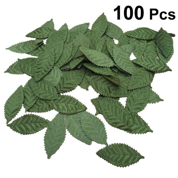 

100pcs artificial silk leaf for wedding party decoration artificial leaf diy floral wreath family supplies for party diy