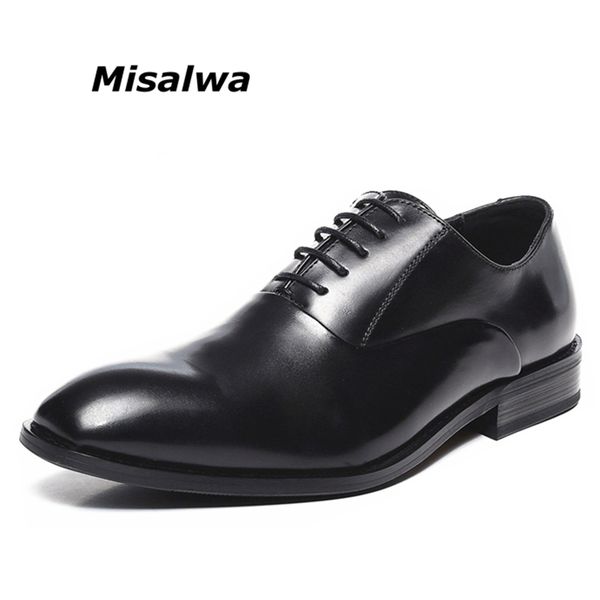 

misalwa cap toe classic men's dress shoes wedding office men formal suit outfits shoes black brandnew business oxfords