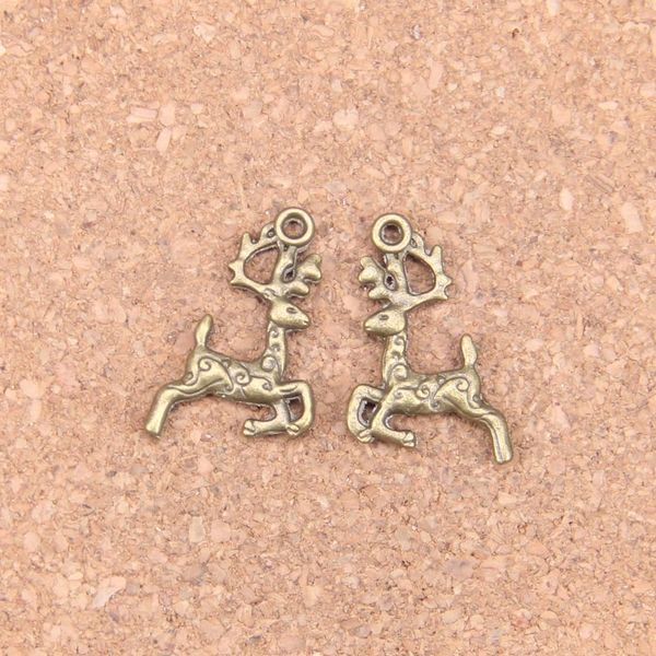 

30шт подвески пятнистый олень 20x13mm античный кулоны, бронзы год сбора винограда ювелирных изделий, diy для браслета ожерелья, Bronze;silver