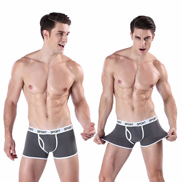 

men's underwear male boxer soft brand shorts underpants knickers breathable cotton shorts gay underwear cueca masculina new, Black;white