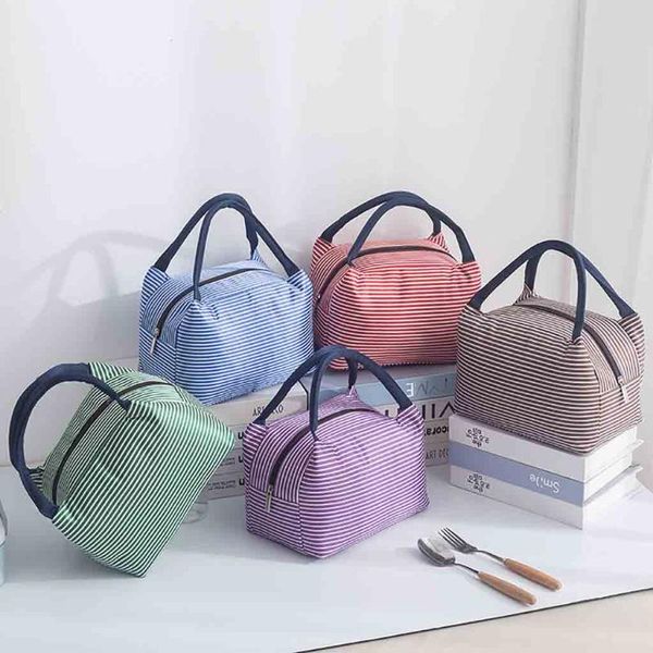 

мешок обед изолированной термическая сумки для хранения портативного путешествия рабочей bento box обед сумка для женщин loncheras para muje, Blue;pink