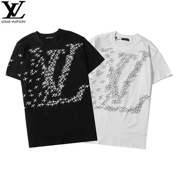 

vl luxury men t shirt classic fashion wild short sleeved cotton breathable t shirt designer private custom short-sleeved shirt, White;black
