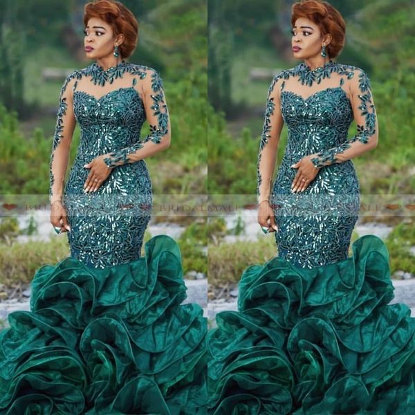 

новые охотничьи зеленые блестки аппликация с длинным рукавом платья выпускного вечера русалка плюс размер много оборками длинные африканские, Black