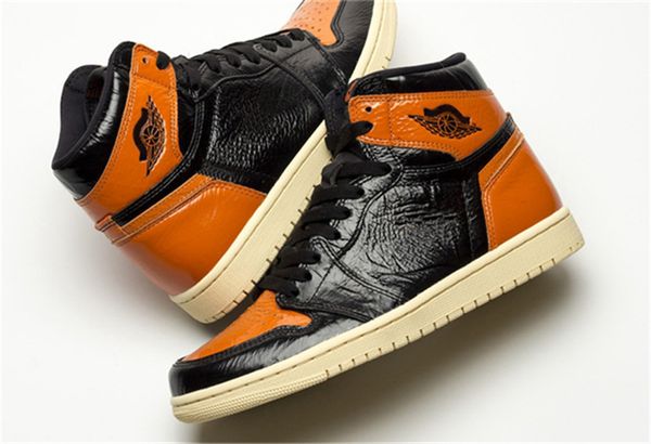 

2019 new arrival 1 og high shattered backboard 3.0 men basketball shoes black pale vanilla starfish 555088-028 running sneakers size 7-13, White;red