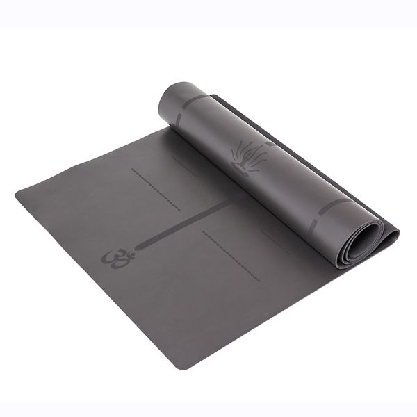 

foldable natural rubber bottom leather surface yoga mat eco-friendly slip-resistant yoga mat for fitness gym elephent with bag