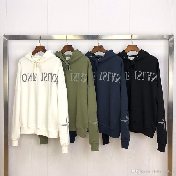 

stone island classic tide brand sweater mens designer hoodie fashion casual hoodie letter embroidery sweater fashion trend hooded sweater, White;black