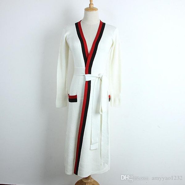 

99 2018 long sleeve regular brand same style v neck white red black prom fashion women's cardigan dl