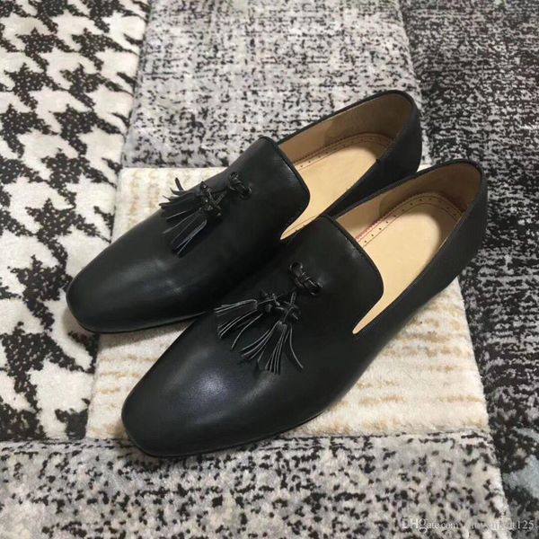 

бренд джентльмен красный нижний мужской одуванчик кисточкой плоские мокасины обувь, высокое качество бизнес вечернее платье оксфорды прогулк, Black