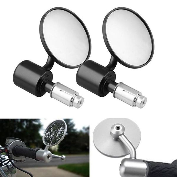 

1 pair universal motorcycle rearview mirrors motorbike scooter e-bike handlebar bar end side rear view mirrors